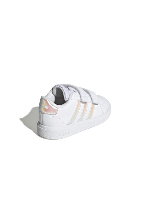 Adidas Grand Court Lifestyle Hook And Loop Shoes White Iridescent Infant ADIDAS CORE | Sneakers | GY2328-